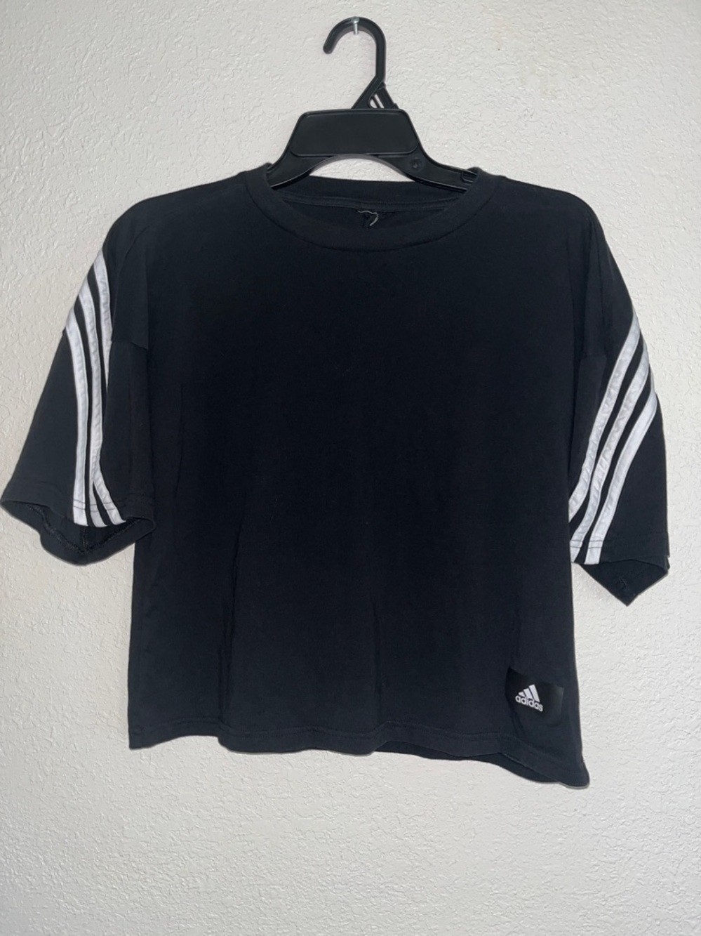 Adidas black boxy top size medium.